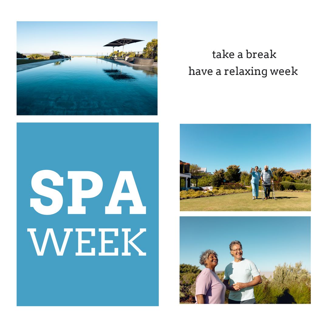 Senior Couple Enjoying Relaxing Spa Week Outdoors