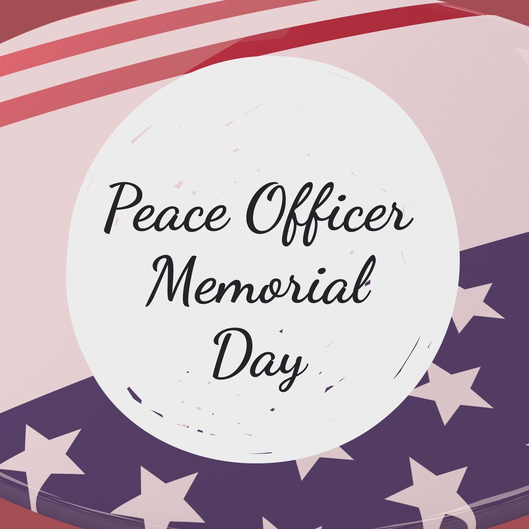 Peace Officer Memorial Day Design with American Flag