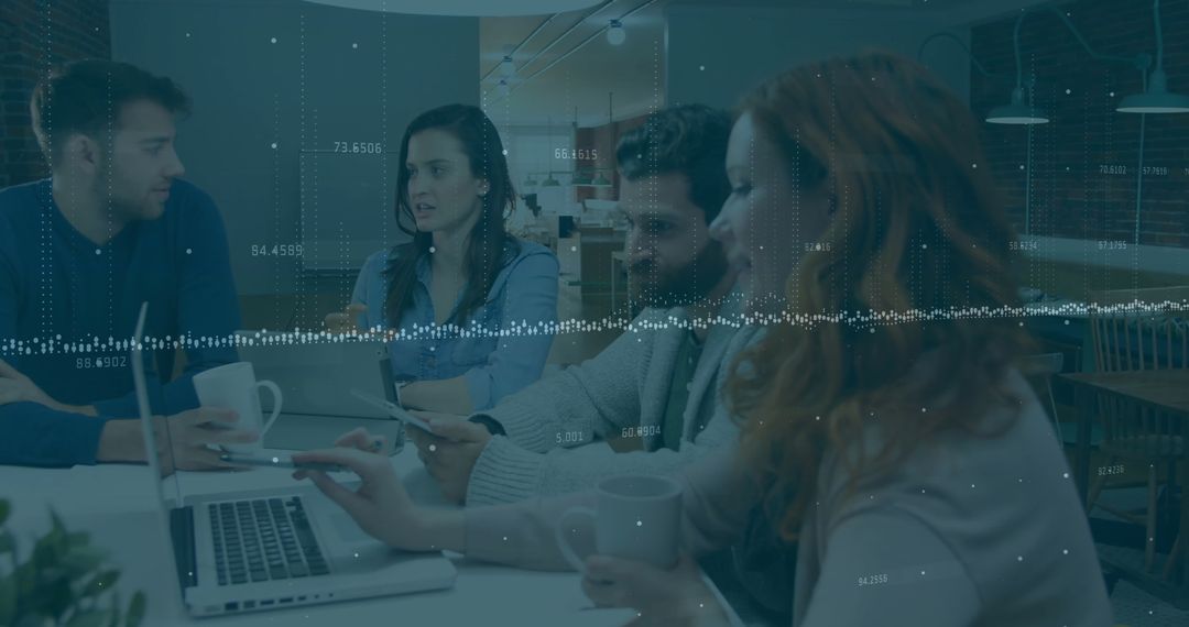 Financial Analysis Collaboration with Diverse Business Team