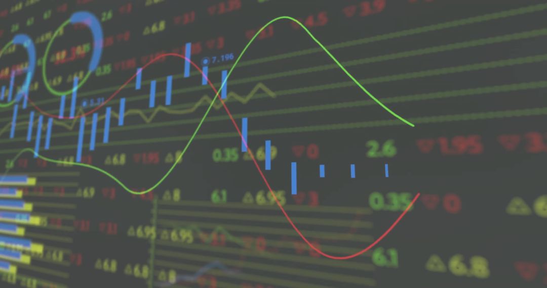 Dynamic Stock Market Financial Data on Digital Display