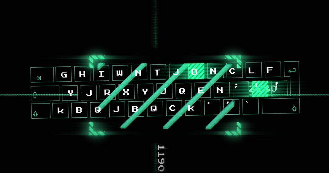 Futuristic Digital Interface with Data Transfer Theme