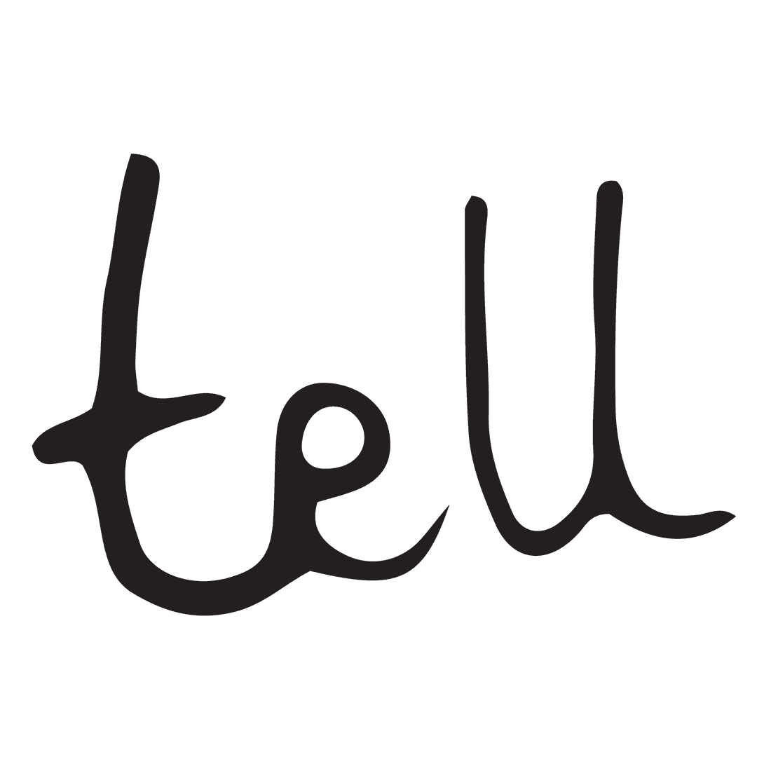 Transparent Handwritten Tell Text Vector Graphic