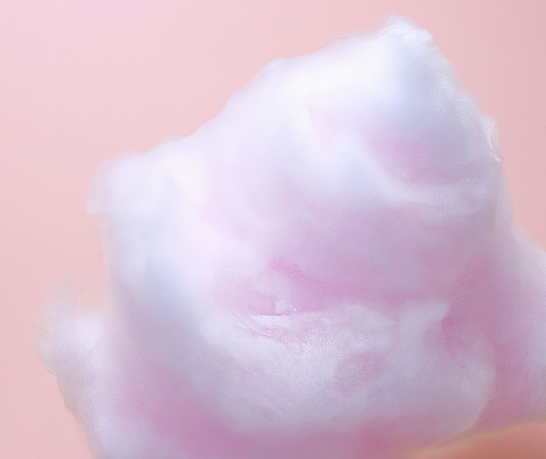 Close-Up of Fluffy Pink and White Cotton Candy on Pastel Background - Free Images, Stock Photos and Pictures on Pikwizard.com
