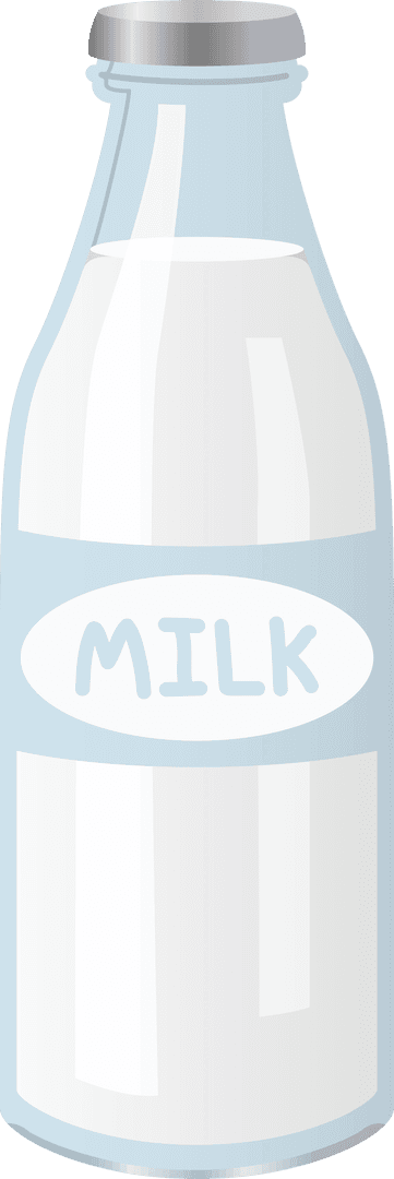 Milk Bottle on Transparent Background Vector Concept