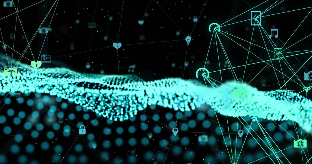 Futuristic Data Connections and Digital Network Interface