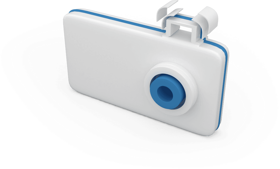 White Digital Camera on Transparent Background for Photography Projects