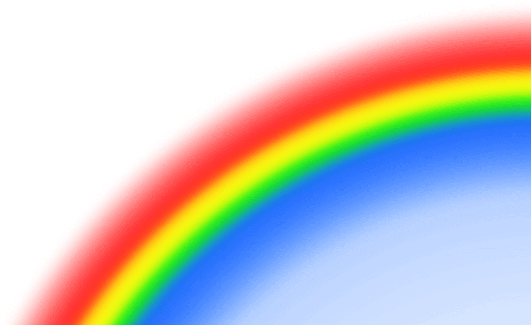 Colorful Rainbow Arc on Transparent Background for Variety of Designs