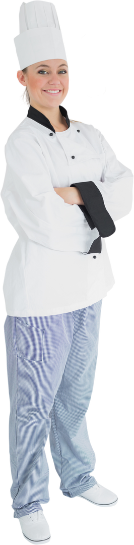 Transparent Female Chef Standing Confidently with Crossed Arms - Download Free Stock Images Pikwizard.com