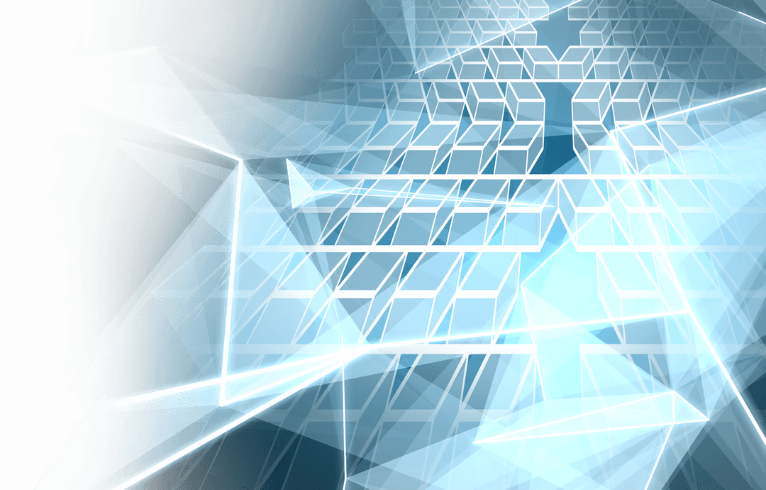 Abstract Transparent Geometric Wireframe Design