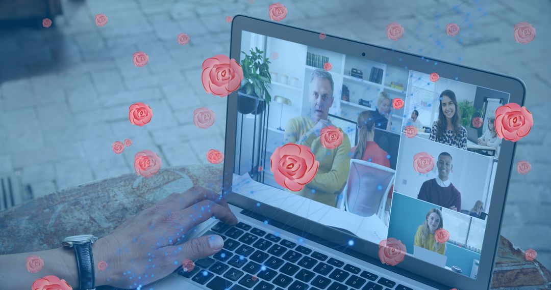 Online Meeting with Virtual Rose Overlay and Connection Concept