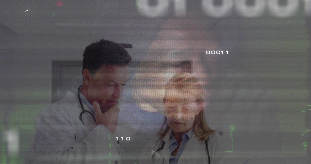 Doctors Analyzing Data with Digital Technology in Modern Hospital