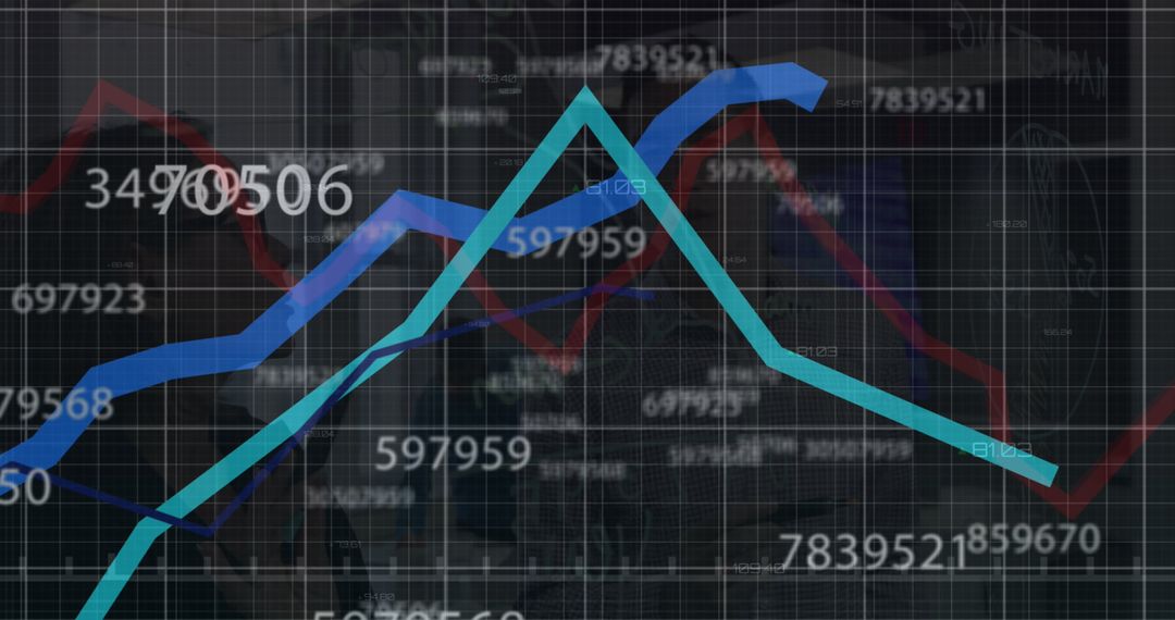 Interactive Financial Line Chart on Digital Interface