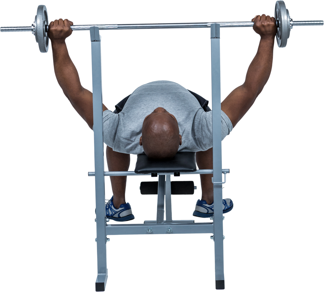 Transparent background fitness trainer performing bench press - Download Free Stock Images Pikwizard.com