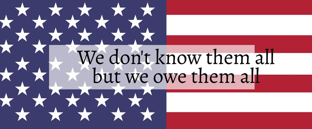 Patriotic American Flag Background with Inspirational Veteran Quote - Download Free Stock Templates Pikwizard.com