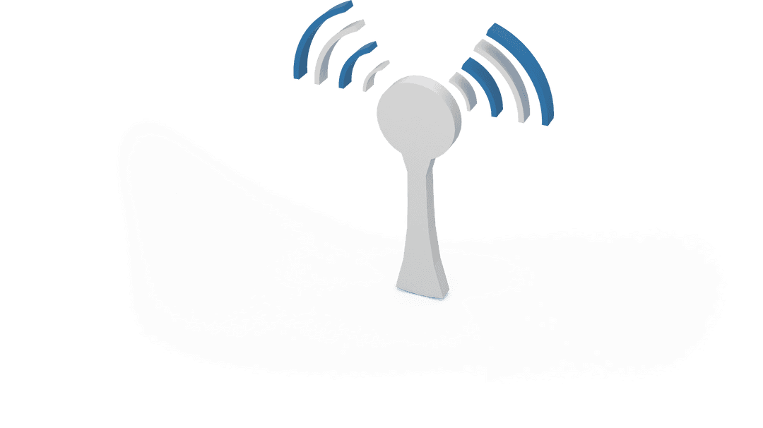 Wireless Connectivity Icon with Transparent Background