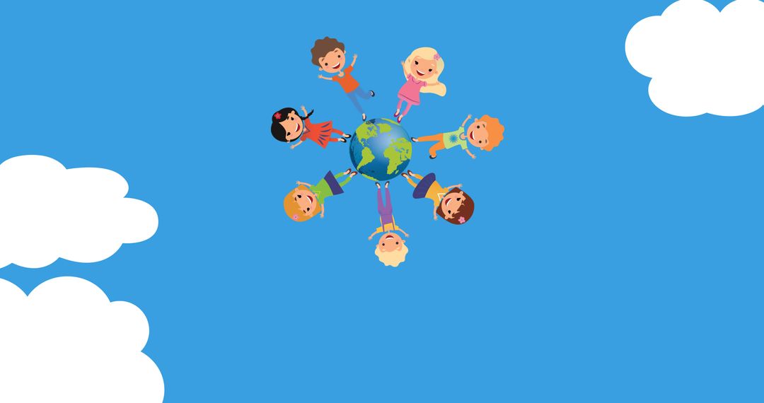 Children from Around the World Celebrating Unity and Diversity