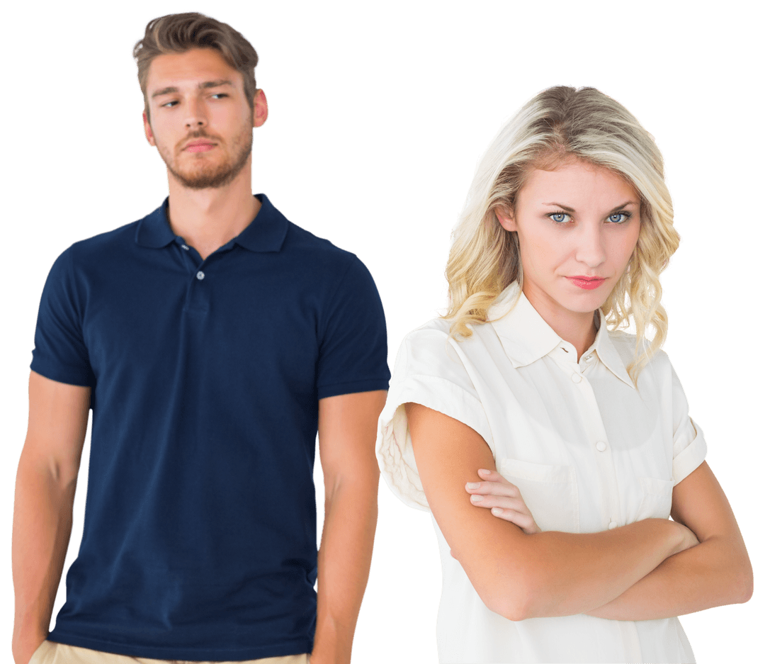 Transparent Couple Conflict with Upset Expressions