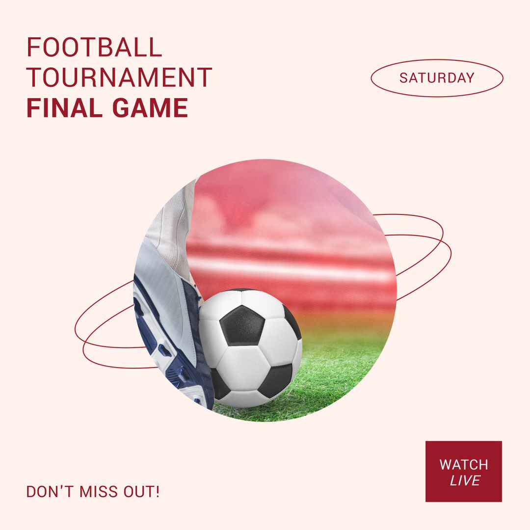 Football Tournament Final Game Promo Banner