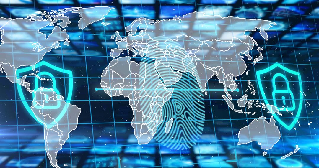 Futuristic Digital Security with Virtual Reality Concept