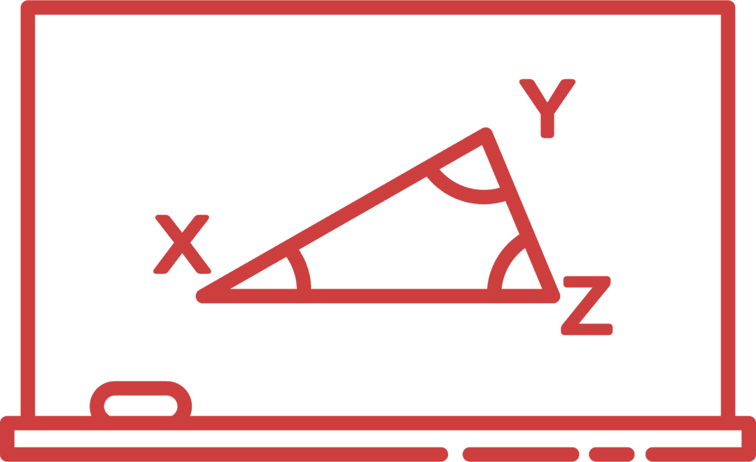 Red Triangle Illustration on Transparent Background