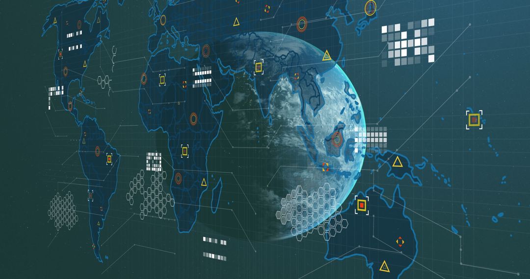 global connectivity concept with digital maps and networks - Free Images, Stock Photos and Pictures on Pikwizard.com