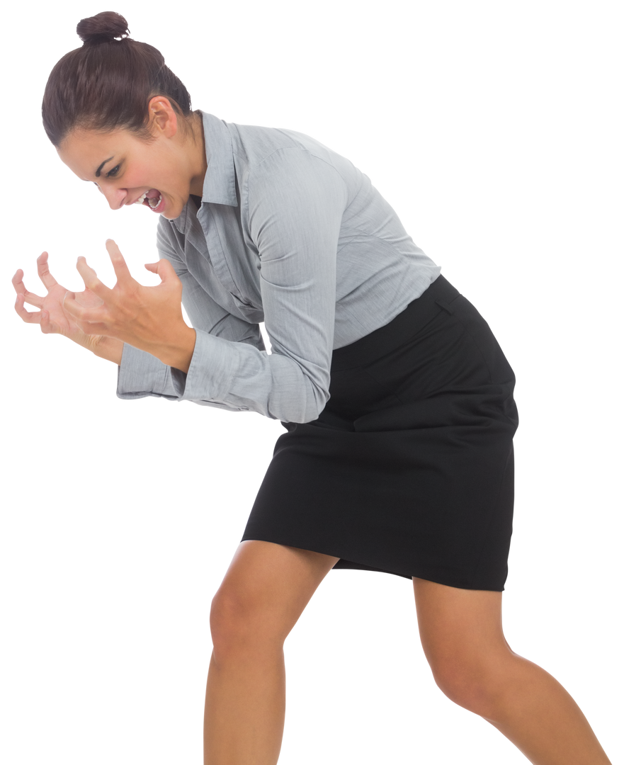 Angry Businesswoman Expressing Frustration, Transparent Background - Download Free Stock Images Pikwizard.com