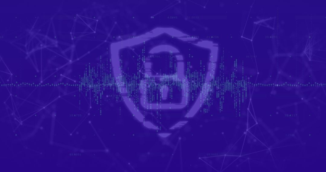 Cybersecurity Technology Concept with Digital Padlock Icon