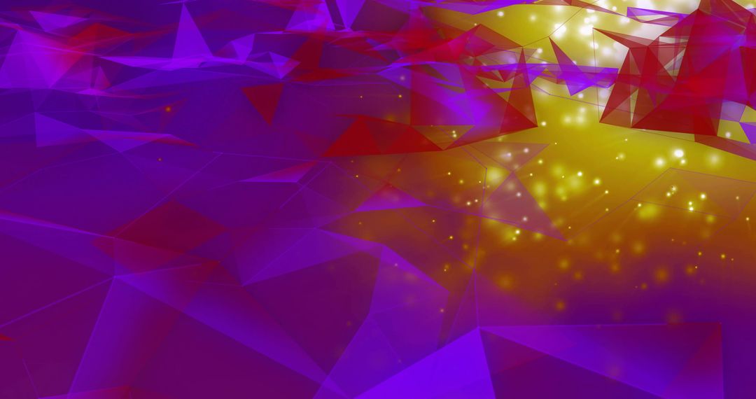 Futuristic Low-Poly Design with Glowing Particles