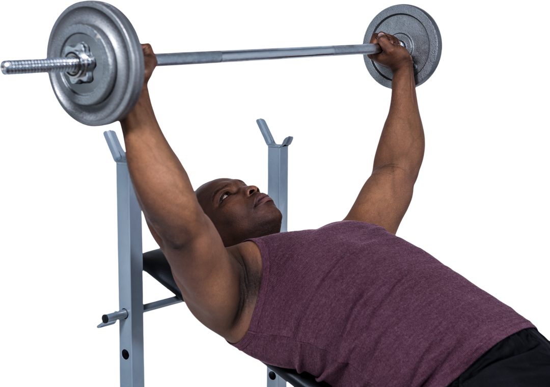 Athlete Performing Barbell Bench Press Transparent Background - Download Free Stock Images Pikwizard.com