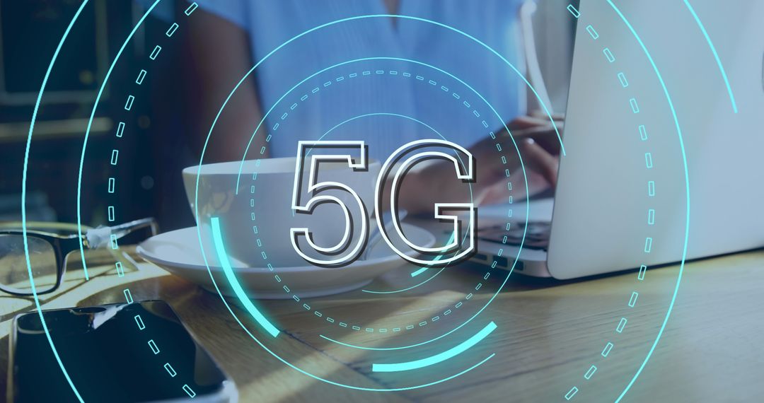 5G Technology with Futuristic Digital Interface