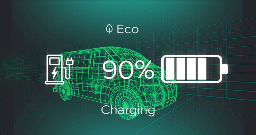 EV Battery Charging Interface with Eco 3D Van