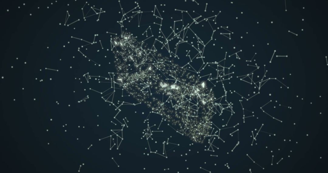 Glowing Digital Envelope Icon with Network Links on Dark Background