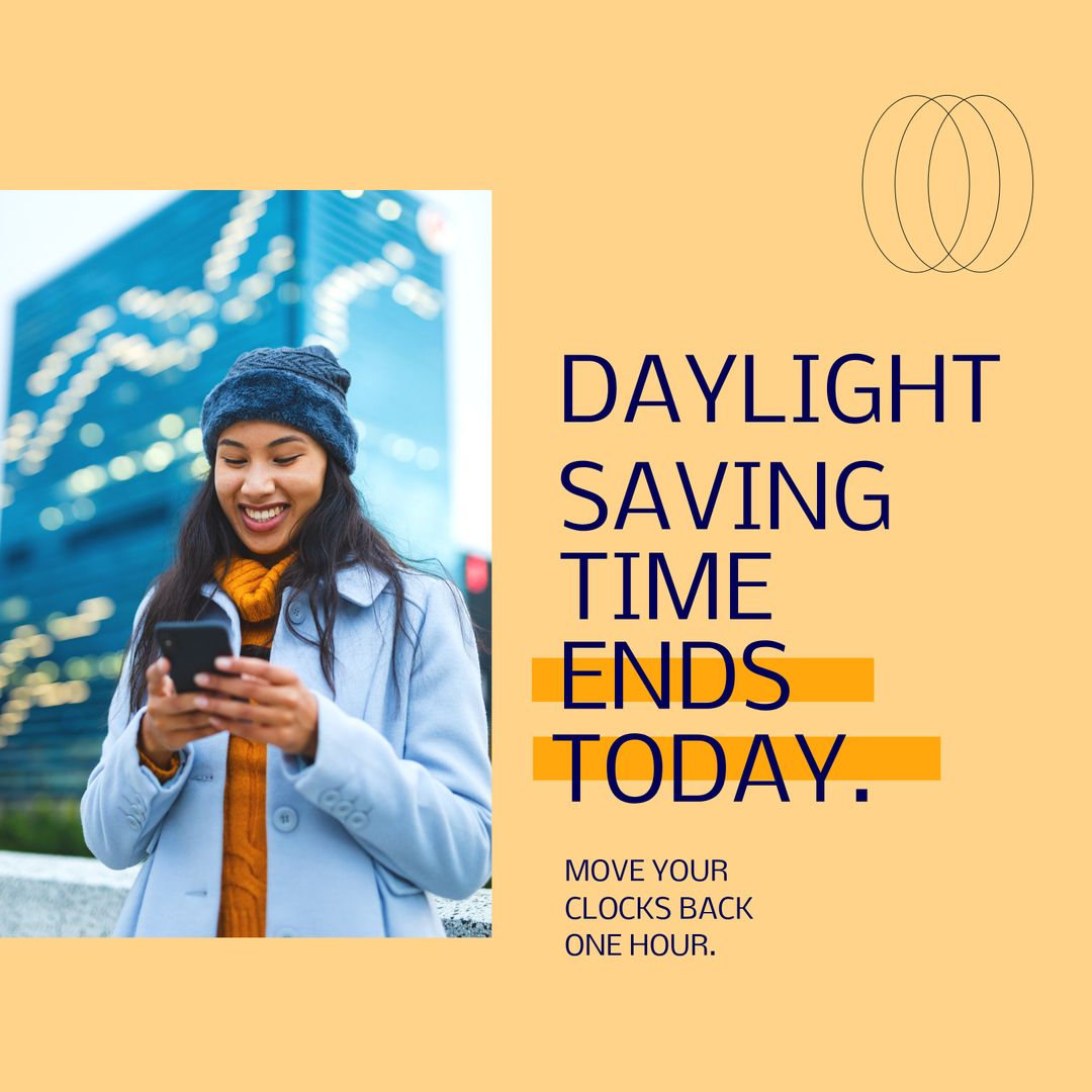 Woman Adjusting for Daylight Saving Time Change Outdoors