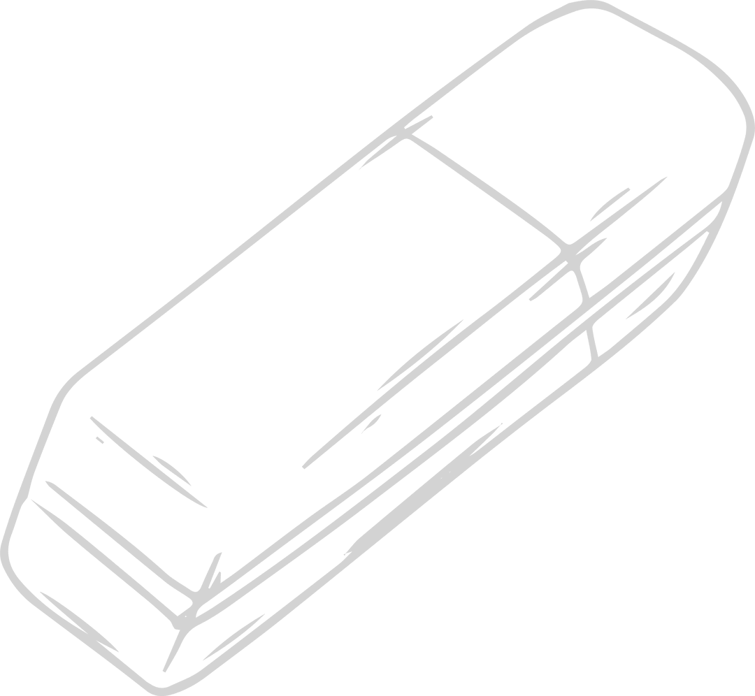 Stylized Rectangular Eraser Drawing on Transparent Background