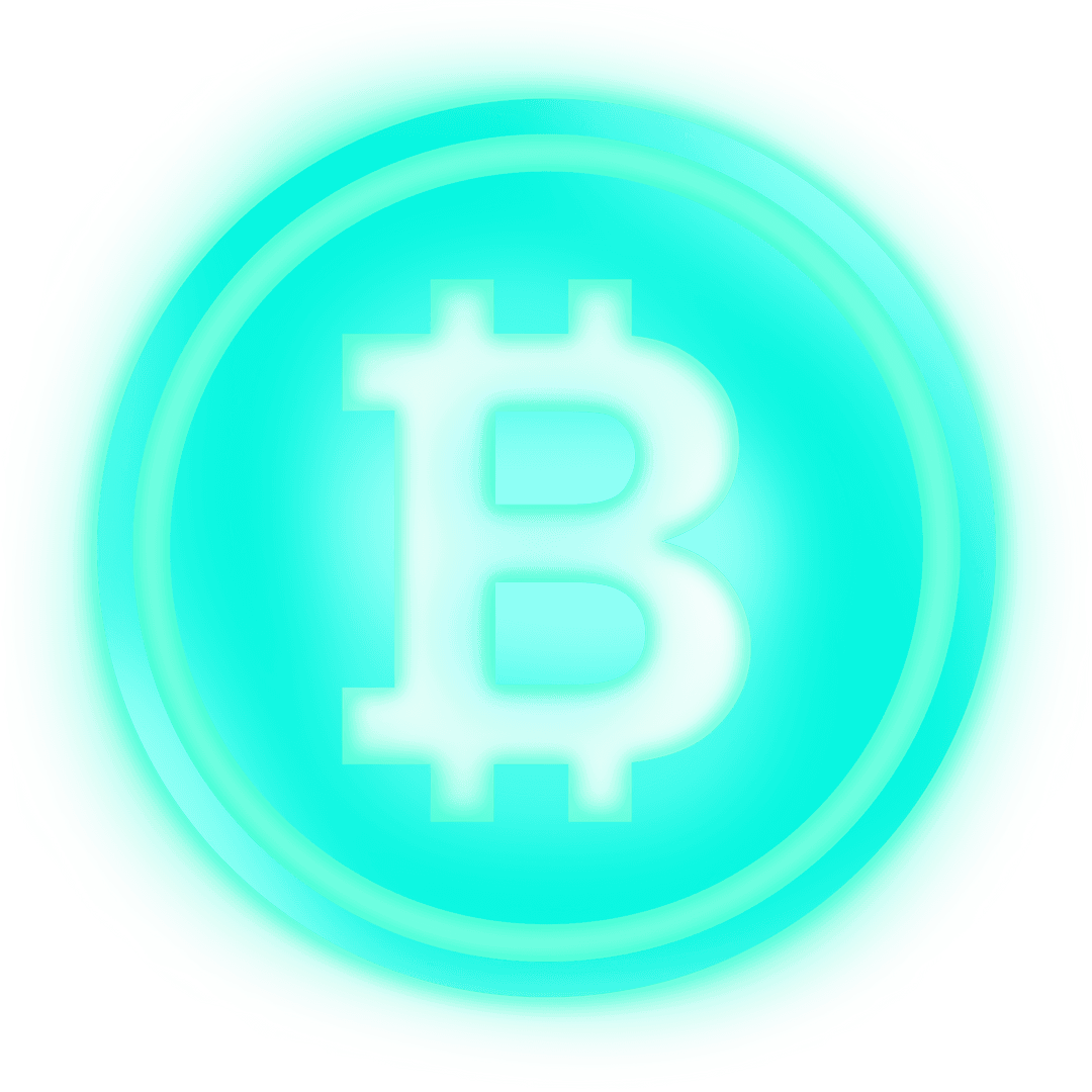 Transparent Glowing Bitcoin Cryptocurrency Symbol Illustration