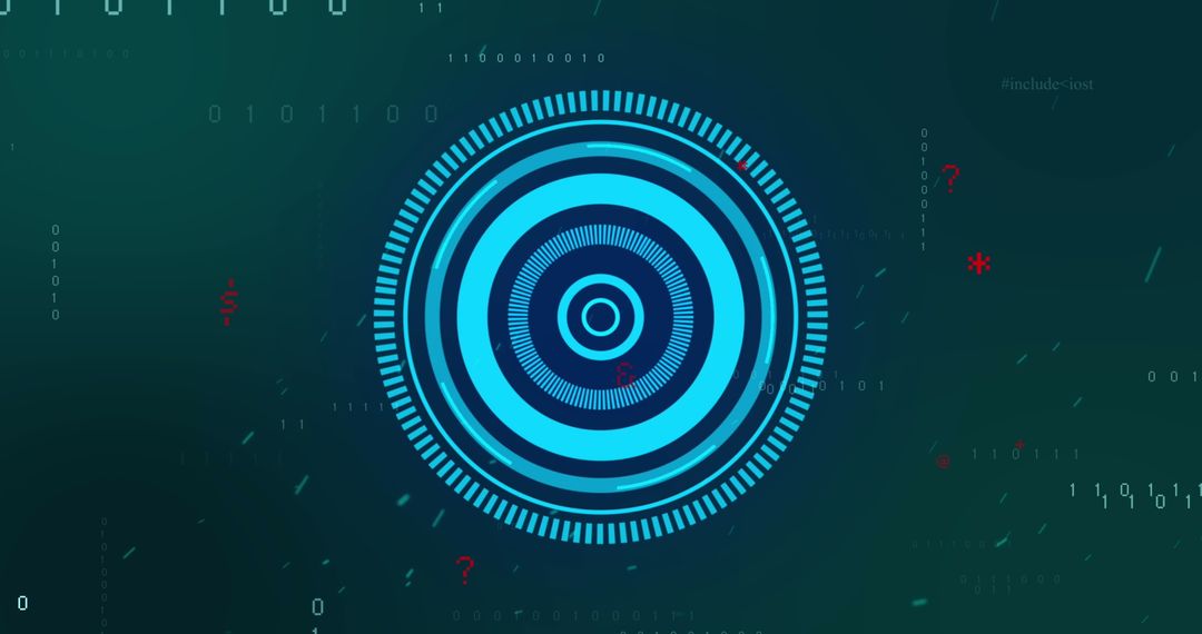 Digital Data Interface with Blue Circular Scanners