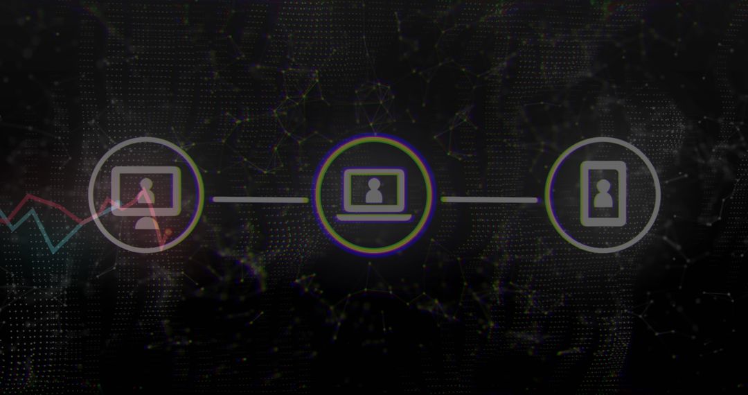 Digital Connectivity Through Technology Icographic Illustration