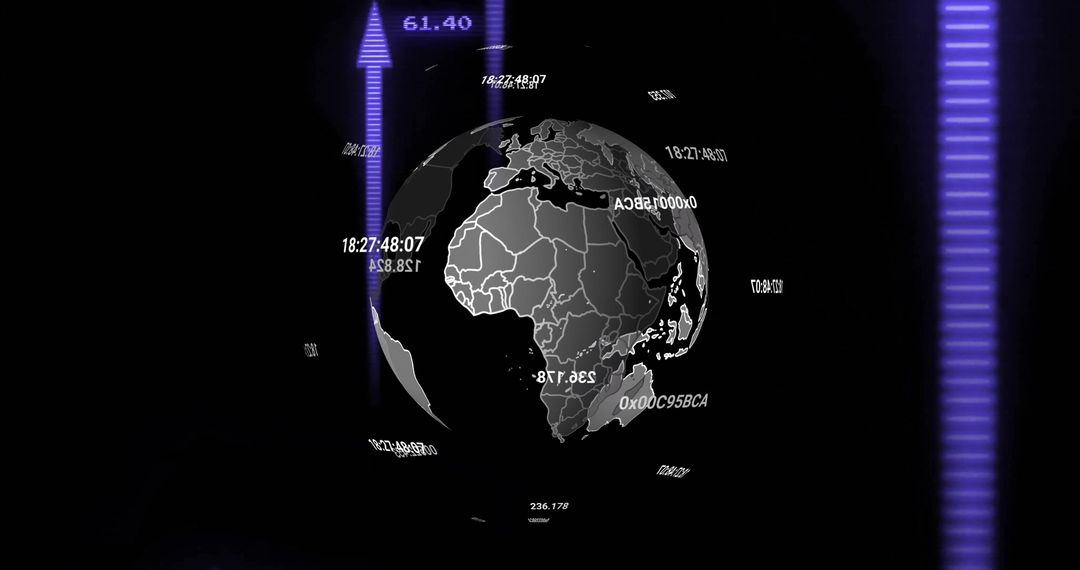 Innovative Financial Data Visualization on Global Scale Concept