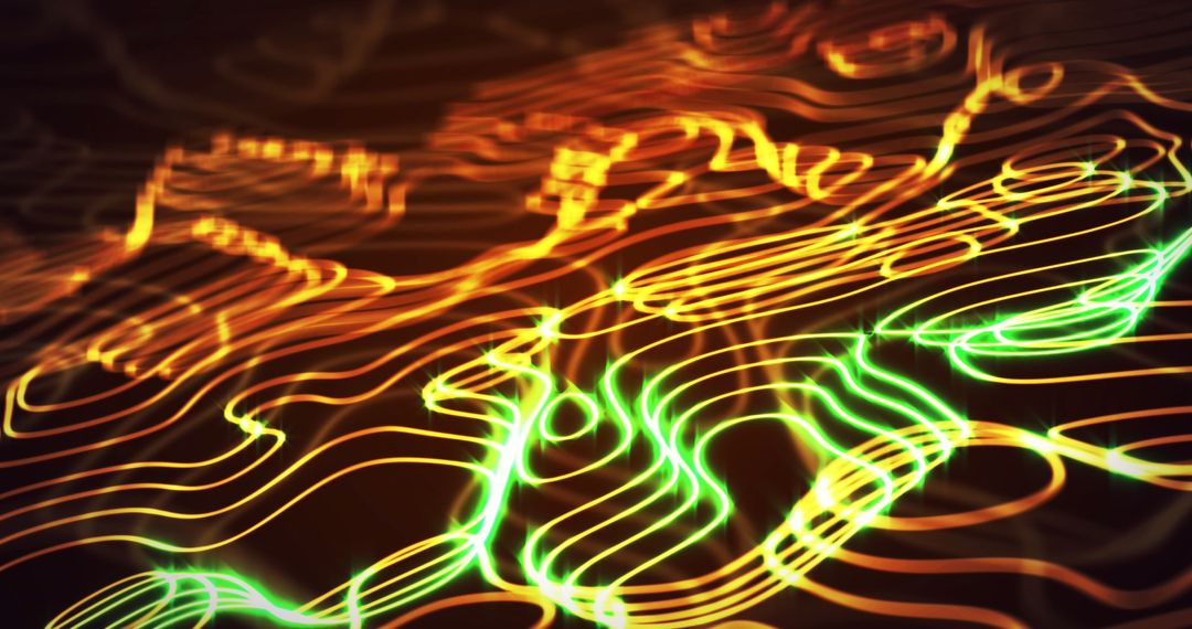 Vibrant Digital Network with Illuminated Connections