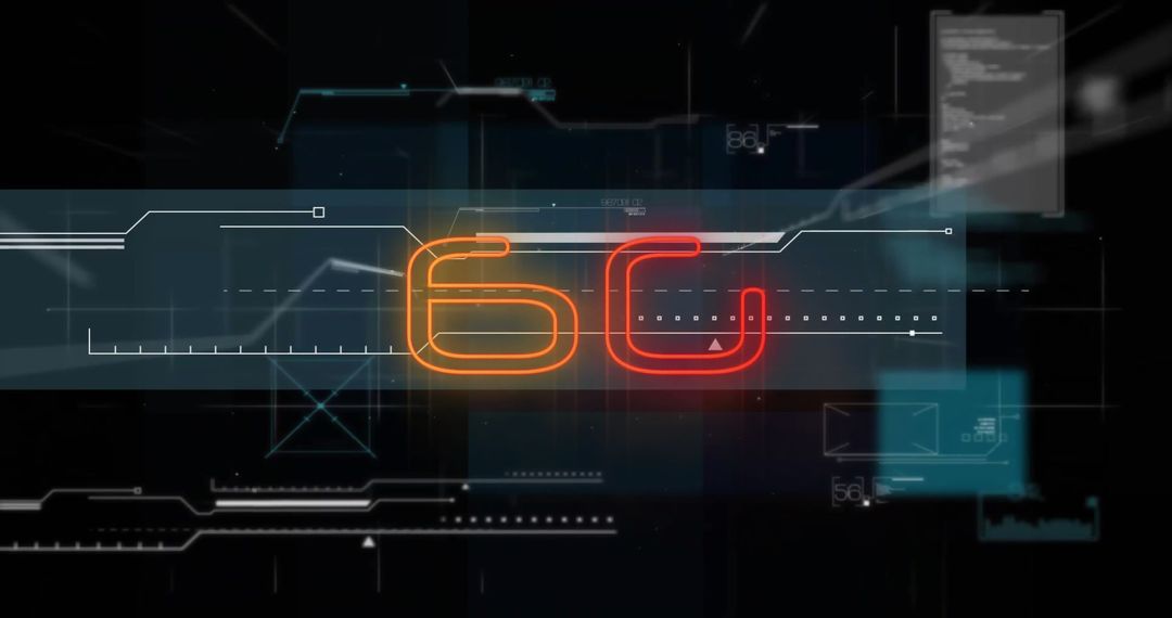 Futuristic 6G Network Digital Interface with Data Connections