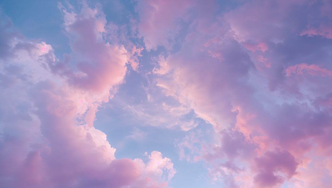 Pastel Skies with Dreamy Cloud Formation in Dawn Light