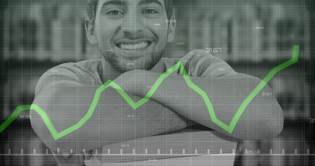 Successful Entrepreneur Analyzing Financial Trends and Data