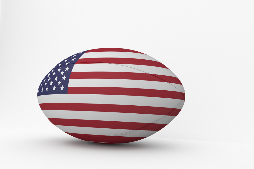 Transparent American Flag Rugby Ball on Minimalist Surface - Download Free Stock Images Pikwizard.com