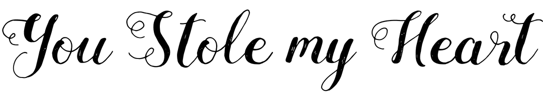 Romantic Transparent Text 'You Stole My Heart' Illustration PNG