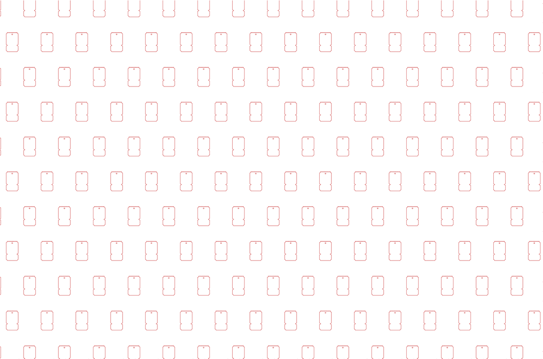 Seamless Red Shapes Repeat on Transparent Background