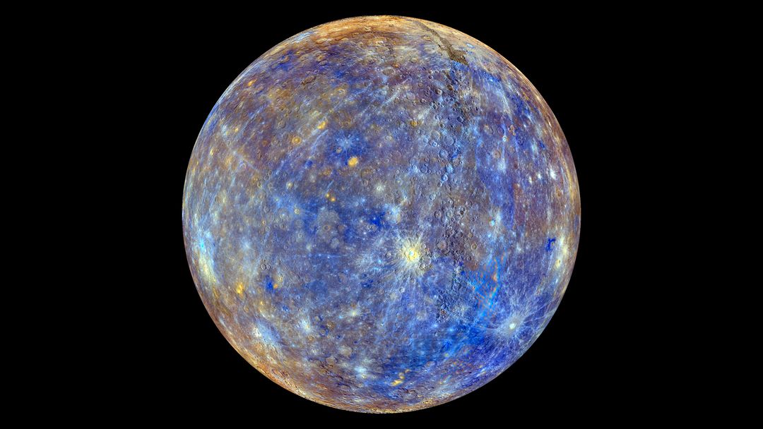 Enhanced Color View of Mercury's Surface from MESSENGER Mission - Free Images, Stock Photos and Pictures on Pikwizard.com