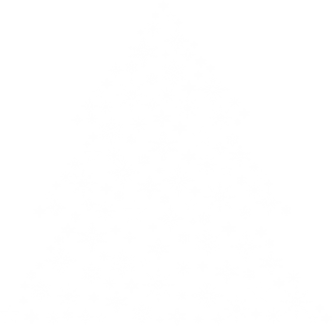 Transparent Snowflake and Stars Christmas Tree Design