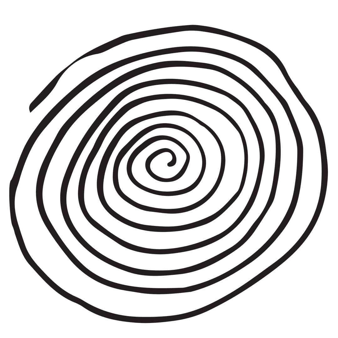 Abstract Transparent Spiral Pattern on Plain Background