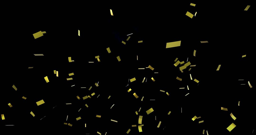 Gold Confetti on Black Background Celebration Concept - Free Images, Stock Photos and Pictures on Pikwizard.com