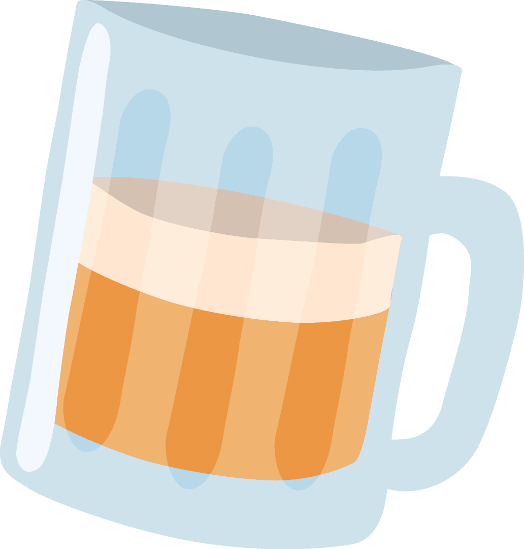 Transparent Background Blue Beer Mug Illustration Vector